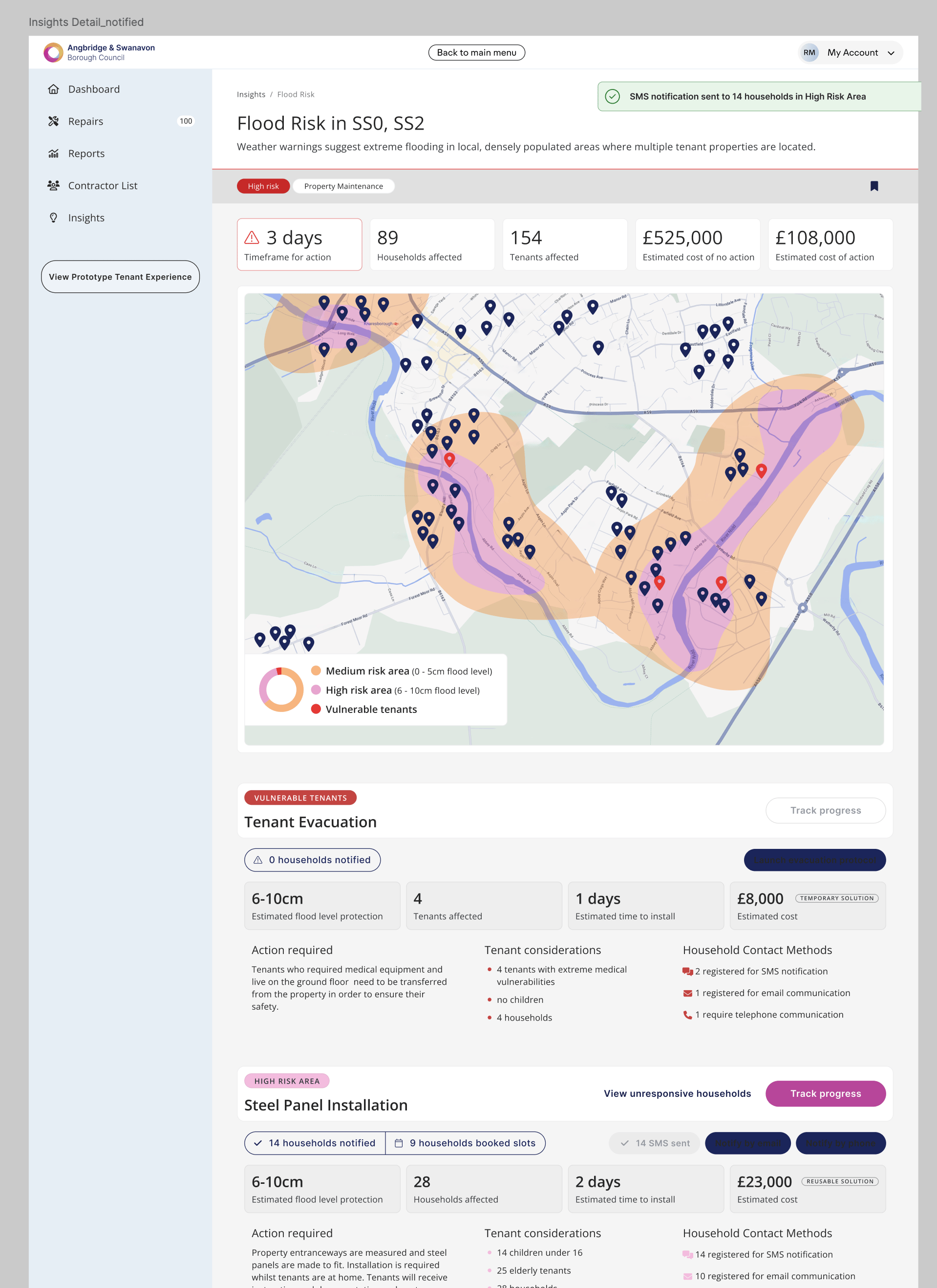 Anders brand wordmark in white placed on top of an image of a modern interior design.